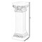 Decorative Fiberglass White and Gold Plinth Roman Style Column Ionic Piller Pedestal Vase Stand for Wedding or Party, Living Room, or Dining Room Decor - Photography Props - Sculpture Display - Greek-inspired Luxury Decor Piece with Ornate Gold Accen